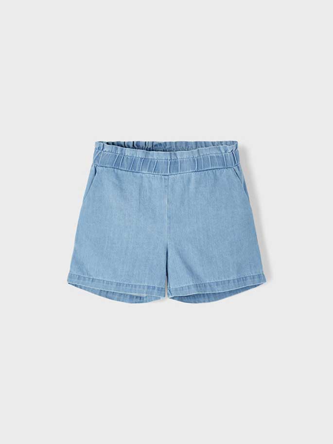 Shorts Becky für Mädchen von Name It im Baggy Fit aus light blue Denim - Kinderkleidung in Bielefeld kaufen in der Körnerstraße