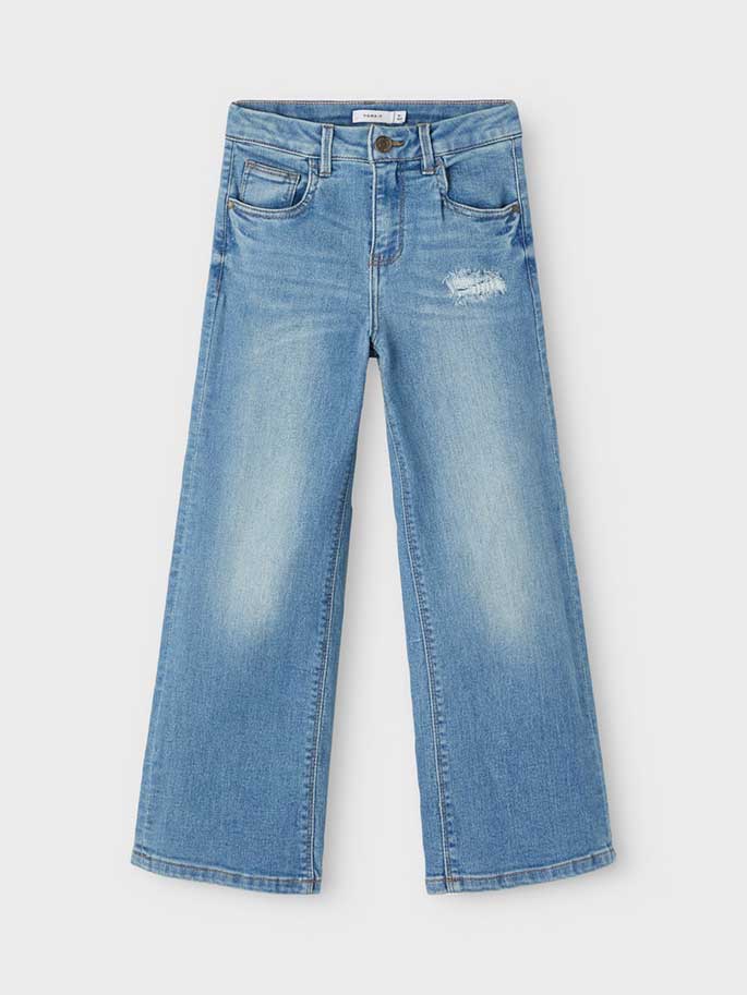 Coole Wide-Legged Jeans von Name It im destroyed Look - Kinderkleidung in Bielefeld kaufen in der Körnerstraße